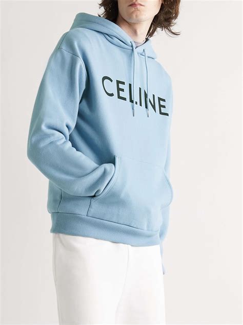 celine hoodie light blue